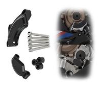 Guard Case Motorcycle Engine Case Stator Generator/Pulse Timing Cover Slider Protector For BMW S 1000 RR S1000RR 2019 2020 2021 2022(Black- Silver)