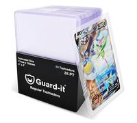 Guard-it 50 Pack Clear Toploaders - Thick Rigid Hard Card Sleeves for Trading Cards - Compatible with Pokemon, Sports Cards and MTG