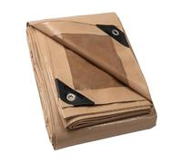 GUARD SHIELD Beige Tarpaulin 6m x 8m Waterproof Tarp with Eyelets UV Resistant Multi-purpose for Outdoor 120g/m²
