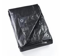 GUARD SHIELD Black Tarp 8x10 Feet Waterproof Tarps Lightweight Camping Tarp Outdoor Multi Purpose Poly Cover 6mil