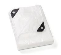 GUARD SHIELD Clear Tarp Heavy Duty 8x10 Feet Waterproof for Outdoor Garden Poly Cover UV Resistant Transparent Tarpaulin10mil