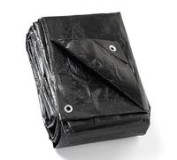 GUARD SHIELD Tarpaulin, Black, 4x6m, Waterproof, 120g/m², Polyethylene, 8 mils, UV Protected