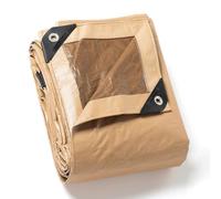 GUARD SHIELD Tarpaulin, Waterproof, 4m x 5m, Beige/Khaki, 120g/m² Polyester, Protective, All-purpose