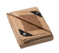 GUARD SHIELD Tarpaulin, Waterproof, 6x8 m, Beige/Khaki, 120 g/m², Polyester, Protective, All-purpose