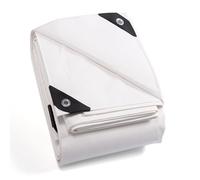GUARD SHIELD Tarpaulin with Eyelets Waterproof 3 m x 3 m White Tarpaulin Fabric Tarpaulin 160 g/m² Protective Tarpaulin All-purpose Tarpaulin Tear-Resistant, UV-Stabilised Mould Resistant