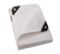 GUARD SHIELD White Tarpaulin 3m x 5m Waterproof Tarp with Eyelets UV Resistant Multi-purpose for Outdoor 120g/m²