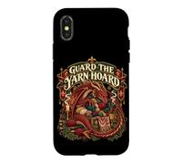 Guard the Yarn Hoard Funny Knitting Crochet Humor Fantasy Case for iPhone X/XS