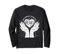 Guard Your Heart Celestial Hands Cosmic Witchy Magical Long Sleeve T-Shirt