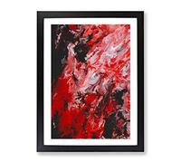 Guarded By The Hunter Abstract Framed Wall Art Print A2 Black