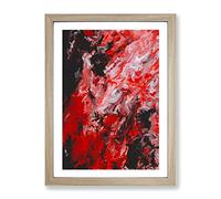 Guarded By The Hunter Abstract Framed Wall Art Print A2 Oak