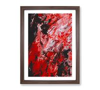 Guarded By The Hunter Abstract Framed Wall Art Print A2 Walnut