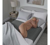 GuardedSleep Incontinence Bed Sheet with Wings | 100% Waterproof Bed Protector for Adults & Kids | Reusable and Washable Bed Wetting Sheet | Suitable for Double Beds (1, Grey)