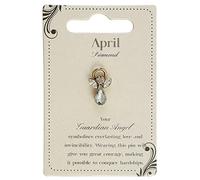 Guardian Angel April Birthstone Angel Pin With Gem Stone Sentimental Gift Idea