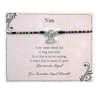 Guardian Angel Bracelet for Nan, Adjustable Charms Bracelet With Personalized Message Card, Ideal Angel Gifts for Birthday, Christmas, Graduation, Thanksgiving