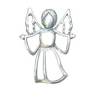 Guardian Angel Brooch, Handmade in Fine Pewter with a Polished Finish