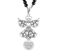 Guardian Angel Car Charm - Protect Me, Passengers & All Who Pass By - Rearview Mirror Angel Charm for New Driver Safe Travels Gift