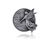 Guardian Angel Car Visor Clip Religious Decoration for Car Sun Visor Drive Safe Gifts for Drivers Protection Medal for Women Men Car Ornament Guardian Angel Medal Clip for New Driver