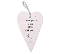 Guardian Angel Ceramic Heart Plaque - Love to the Moon