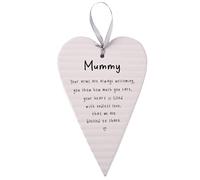 Guardian Angel Ceramic Heart Plaque - Mummy
