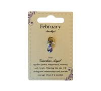 Guardian Angel February Birthstone Angel Pin With Gem Stone Sentimental Gift Idea