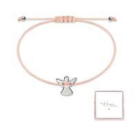 Guardian Angel First Day of School Bracelet Silver with Adjustable Braided Rope - Angel Bracelet as Gifts for First Day of School - School Child 2025 First Day of School Gifts for Girls and Boys