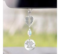 Guardian Angel for Car,Bible Verses Rear View Mirror Accessories Angel Car Charms,Rear Mirror Hanging Accessories,Christian Religious Gifts for Women(Psalm 91:11)