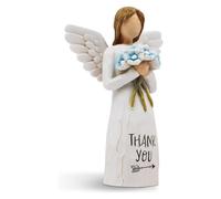 Guardian Angel Gifts, Angel Statues and Figurines, Sunflower Gifts for Women, Sunflower Healing Angel Figurines for Women, Resin Angel Statue Holding a Heart for Thanksgiving Mother's Day
