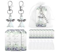 Guardian Angel Gifts & Wedding Favors 26Sets of Thank You Gifts with Keychains Thank You Cards Organza Bags for Wedding, Party, Baby Shower, Teacher, Colleague Volunteer Bulk Gift