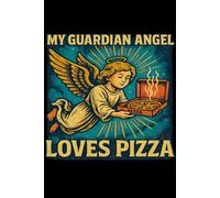 Guardian Angel Holding Pizza Box Lined Paper Notebook 120 Pages 6 x 9 Inches: Gift for Pizza Lovers