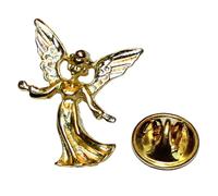 Guardian Angel Keepsake Badge Gold Finish Lapel Pin Brooch with Heartfelt Message Card (Thinking Of You)