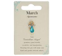 Guardian Angel March Birthstone Angel Pin With Gem Stone Sentimental Gift Idea