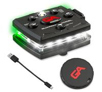 Guardian Angel Micro Series Safety Lights, (All White Front & Green Rear) | Rechargeable, Magnetic & Hands-Free Wearable LED Flashlight for Dog Walking, Cycling, Hiking, Camping & Fishing