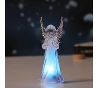 Guardian Angel Night Light, Small Prayer Reading Playing Music Angel Figurine with LED Light for Desk, Table, Shelf Decor