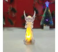 Guardian Angel Night Light, Small Prayer Reading Playing Music Angel Figurine with LED Light for Desk, Table, Shelf Decor