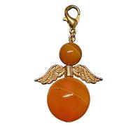 Guardian Angel Orange Agate (Semiprecious Stone, Bag Pendant, Keychain, Lucky Angel, Window Pendant, Window Crystal, Christmas Pendant, Gift, Protect Angel, Fengshui, Stone Agate