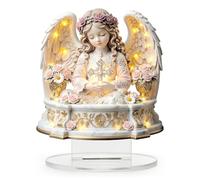 Guardian Angel Ornament, 2D Flat Angel Ornament with Handheld Cross, Acrylic Desktop Decoration for Bedroom Living Room Study Room, Guardian Angel Gifts for Bereavement Christening Housewarming