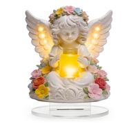 Guardian Angel Ornament, 2D Flat Angels Figure with Bottle, Memorial Sculpture Decoration for Garden, Pathway, Yard & Patio, Guardian Angel Gifts for Christening & Housewarming