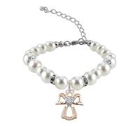 Guardian Angel Pearl Bracelet May Angels Fly Jewelry Angel Gifts for Women First Communion Gift