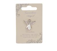 Guardian Angel Silver Angel Badge Brooch for Grandma, Lapel Pin with Rhinestone for Men & Women Suit Tuxedo Tie Hat with Inspirational Message for Religious, Memorial Events & Birthday