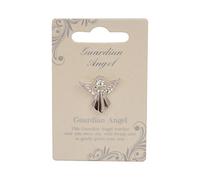 Guardian Angel Silver Coloured Angel Pin With Gem Stone Sentimental Gift Idea