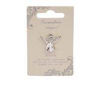 Guardian Angel Silver Finish Angel Badge Broach for Friendship | Lapel Pin with Rhinestone for Men & Women Suit Tuxedo Tie Hat | Gift For Bestfriend & Friendship Day