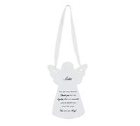 Guardian Angel Sisters, Wall Hanging Ribbon, Meaningful Plaque Keepsake, for House Warming, Christmas, New Year-Ceramic, White, One Size 61290