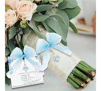 Guardian Angel Something Blue Gift for Bride Something Blue for Bride Bouquet Charms for Wedding Memory Wedding Day Gifts Angel Remembrance Gifts Good Luck Charms Pin 1 Pack