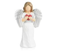 Guardian Angel Statue Resin Angel Figurine Holding Heart Home Decor Ornament Memorial Gifts Hand Painted Sculpture for Mothers Day Thanksgiving Christmas
