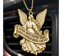 Guardian Angel Visor Clip for Car,Never Drive Faster Than Your Guardian Angel Can Fly Clip, Drive Safe Inspirational Gifts for Women Men