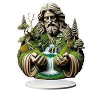Guardian Angel with Light,Christmas 2D Acrylic Statue with Lights,Light-up LED Angel Table Sign,Power Battery Guardian Memorial with Serene, Praying Pose and Soft Light, Ideal for Home Decorations