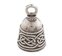 Guardian Bell Celtic Weave Good Luck Bell w/Keyring & Black Velvet Gift Bag | Motorcycle Bell | Lead-Free Pewter | Made in USA