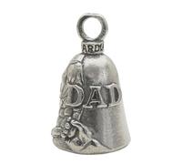Guardian Bell Good Luck Bell w/Keyring & Black Gift Bag | Motorcycle Bell | Pewter | Good Luck Gift | Bike Bell | Made in USA, Dad, 1.75"