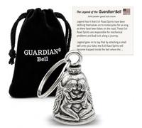 Guardian Bell Good Luck Bells w/Keyring & Black Velvet Gift Bag | Motorcycle Bell | Lead-Free Pewter Bell | Made in the USA