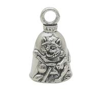 Guardian Bell Guardian Biker Cat Motorcycle Biker Luck Gremlin Riding Bell or Key Ring